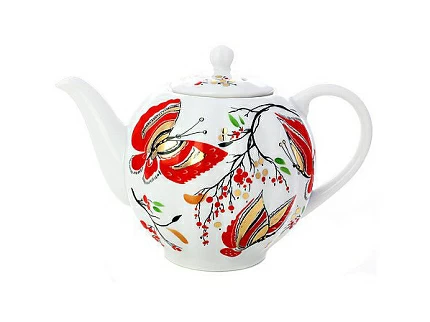 Чайник заварочный форма Тюльпан рисунок Бабочки арт. 80.00208.00.1