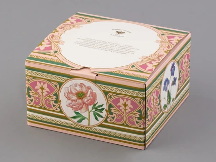 Чашка с блюдцем 250 мл в подарочной упаковке форма Соло, рисунок, Фиалка надрезанная, арт. 81.32656.00.1,  Чашка с блюдцем 250 мл в подарочной упаковке форма Соло, рисунок, Фиалка надрезанная, арт. 81.32656.00.1,