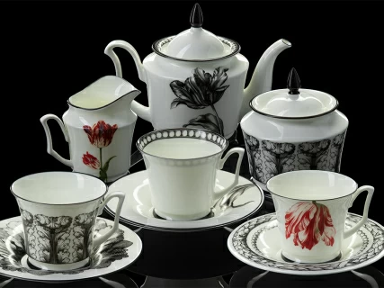 Подарочный набор чашка с блюдцем, форма Юлия рисунок Сысоев. Волшебный сад II арт. 81.30913.00.1, 