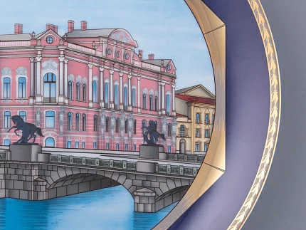 Тарелка декоративная 275 мм в подарочной упаковке, форма Эллипс рисунок Любимый город Дворец Белосельских-Белозерских, арт. 81.31717.00.1 Тарелка декоративная 275 мм в подарочной упаковке, форма Эллипс рисунок Любимый город Дворец Белосельских-Белозерских, арт. 81.31717.00.1