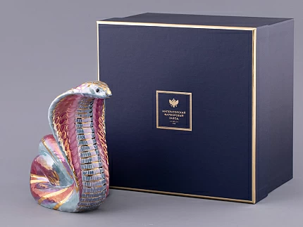 Скульптура форма Кобра, большой размер, в подарочной упаковке, рисунок Восход, арт. 81.32813.00.1 Скульптура форма Кобра, большой размер, в подарочной упаковке, рисунок Восход, арт. 81.32813.00.1