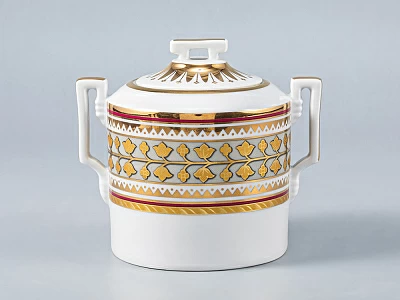 Сервиз чайный форма Гербовая рисунок Бельведер по мотивам Бабигонского, 14 предметов 6 персон, арт. 81.27705.00.1