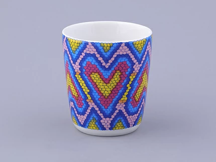 Чашка с блюдцем чайная, форма Колокол, рисунок Боа радужный, арт. 81.32688.00.1 Чашка с блюдцем чайная, форма Колокол, рисунок Боа радужный, арт. 81.32688.00.1