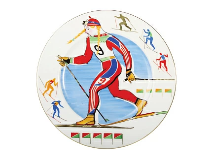Декоративная тарелка 265 мм форма Mazarin рисунок Лыжный спорт арт. 60.07233.00.1