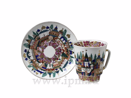 Чашка с блюдцем кофейная 165 мл.,  форма Майская,  рисунок Старинная Россия арт. 81.10382.00.1, 