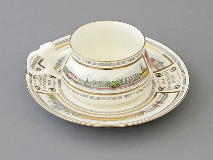 Чашка с блюдцем кофейная 180 мл форма Билибина рисунок Невские берега арт. 81.16102.00.1