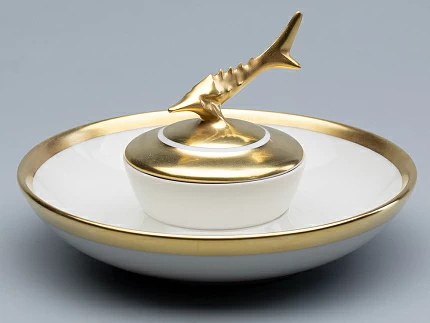 Подарочный набор стопки и икорница рис. Коттеджный арт. 81.30558.00.1