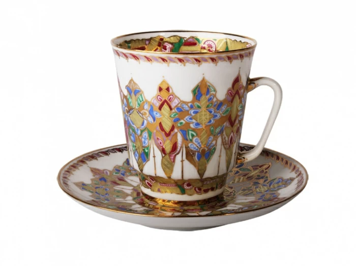 Чашка с блюдцем кофейная, форма Майская Арабески 165 мл арт. 81.10381.00.1, 