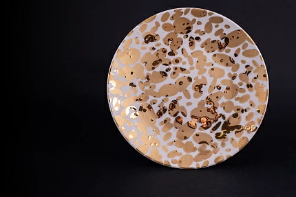 Декоративная тарелка 195 мм, форма Эллипс, рисунок Капли, арт 60.16360.00.1