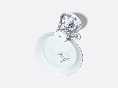 Чашка с блюдцем в подарочной упаковке, форма Модерн, рисунок Жемчужный арт 81.10805.00.1