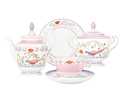 Сервиз чайный форма Александрия рисунок Фазаны, 6 персон 20 предметов арт. 81.25886.00.1 Сервиз чайный форма Александрия рисунок Фазаны, 6 персон 20 предметов арт. 81.25886.00.1