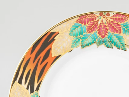 Тарелка мелкая 270 мм форма Европейская-2 рисунок Пуансеттия, арт. 80.38105.00.1, 