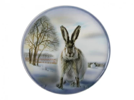 Блюдо декоративное 450 мм форма Круглая рисунок Заяц по кличке Ампир арт. 60.09254.00.5, 