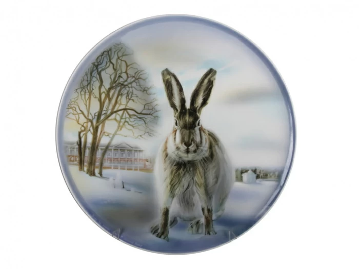 Блюдо декоративное 450 мм форма Круглая рисунок Заяц по кличке Ампир арт. 60.09254.00.5, 