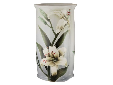 Ваза форма Византия большой размер рисунок Свежесть утра. Лилии арт. 80.88191.00.1