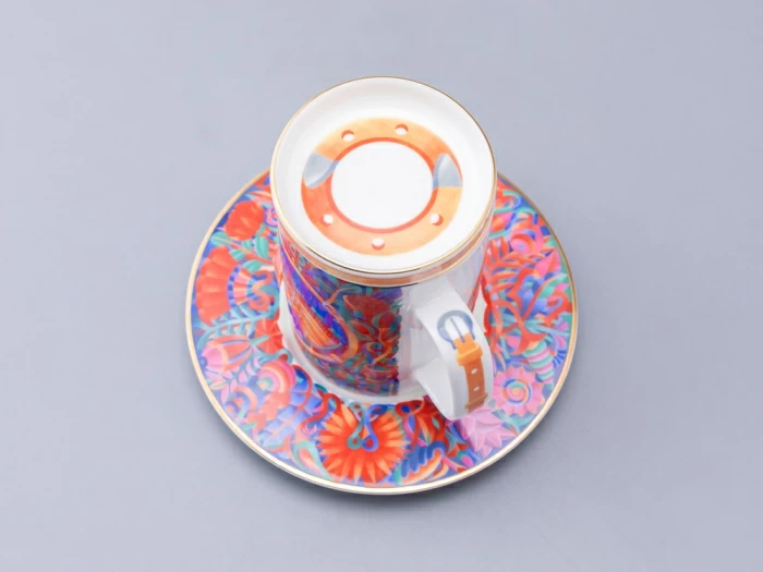 Бокал с блюдцем и крышкой 400мл в подарочной упаковке, форма Топ, рисунок Единорог, арт. 81.34424.00.1, 