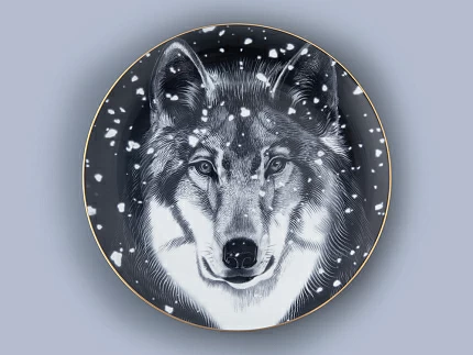 Декоративная тарелка 300 мм в подарочной упаковке, форма Эллипс 2, рисунок Тотем Волк арт. 81.26808.00.1 Декоративная тарелка 300 мм в подарочной упаковке, форма Эллипс 2, рисунок Тотем Волк арт. 81.26808.00.1
