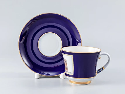 Чашка с блюдцем чайная 220 мл форма Банкетная рисунок Классика Петербурга 52% №6 арт. 81.18107.00.1, 