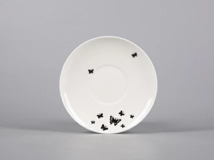 Чашка с блюдцем кофейная 165 мл форма Майская рисунок Мотыльки арт. 81.30661.00.1,  Чашка с блюдцем кофейная 165 мл форма Майская рисунок Мотыльки арт. 81.30661.00.1,