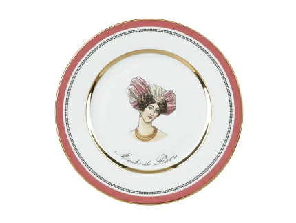 Подарочный набор тарелка мелкая 180 мм форма Европейская-2 рисунок Modes de Paris (терракот) арт. 81.26421.00.1