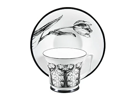 Подарочный набор чашка с блюдцем, форма Юлия рисунок Сысоев Волшебный сад IV арт. 81.30915.00.1 Подарочный набор чашка с блюдцем, форма Юлия рисунок Сысоев Волшебный сад IV арт. 81.30915.00.1