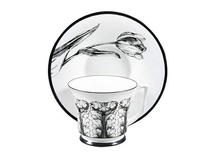 Подарочный набор чашка с блюдцем, форма Юлия рисунок Сысоев Волшебный сад IV арт. 81.30915.00.1, 