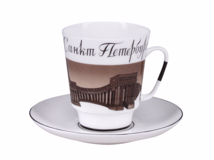 Чашка с блюдцем 165 мл форма Майская рисунок До свидания Петербург 2, арт. 81.15817.00.1, 