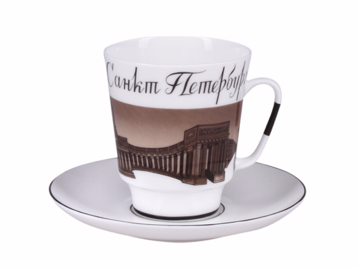 Чашка с блюдцем 165 мл форма Майская рисунок До свидания Петербург 2, арт. 81.15817.00.1, 