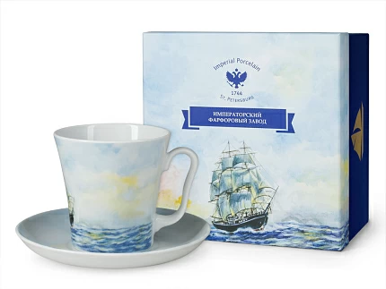 Подарочный набор форма Ленинградский 2 рисунок Фрегат арт. 81.26560.00.1