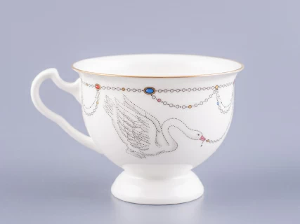 Чашка с блюдцем чайная форма Айседора рисунок Волшебное лебединое озеро - 2 арт. 81.26472.00.1, 