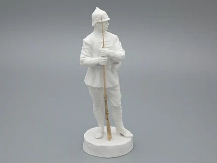 Скульптура Красноармеец Белый, в подарочной упаковке, рисунок Белый бисквит, арт 81.33427.00.1