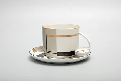 Чашка с блюдцем чайная форма Баланс рисунок Проект 1 арт. 81.28761.00.1