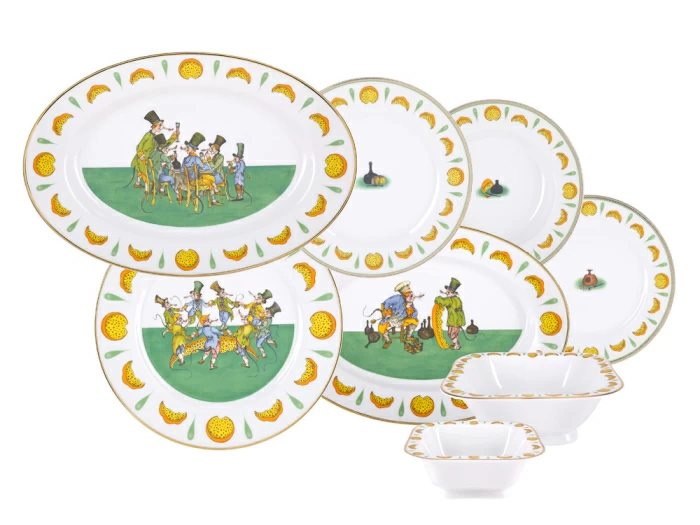 Сервиз столовый форма Европейская - 2 рисунок Крысята-воришки 2, 6 персон 24 предмета арт. 81.28245.00.1, 