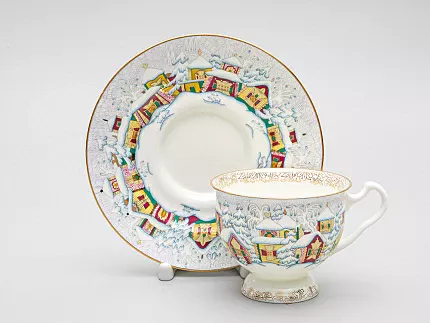 Сервиз чайный форма Айседора рисунок Зимний день, 6 персон 14 предметов, арт. 81.29567.00.1