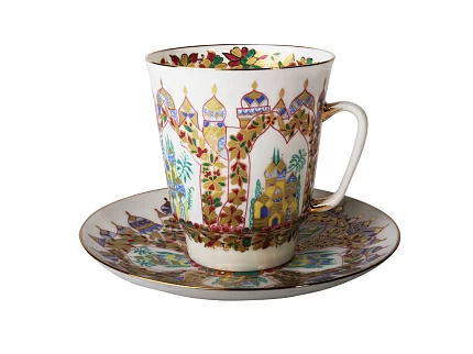 Чашка с блюдцем кофейная, форма Майская, Дворцы Шехерезады 165 мл арт. 81.10506.00.1
