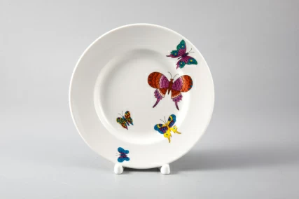 Тарелка мелкая 240 мм форма Плоская рисунок Шафрановые бабочки, арт. 80.39179.00.1, 