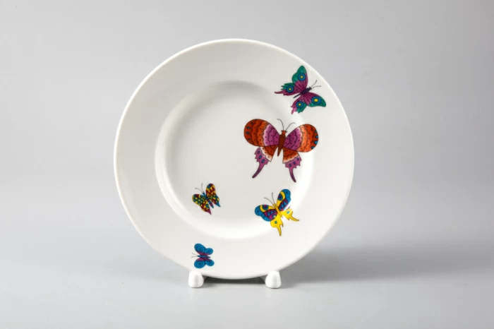 Тарелка мелкая 240 мм форма Плоская рисунок Шафрановые бабочки, арт. 80.39179.00.1, 