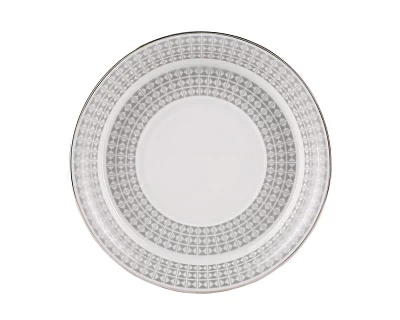 Чашка с блюдцем чайная форма Гербовая рисунок Зазеркалье. Полосы ( мет.), арт. 81.27712.00.1