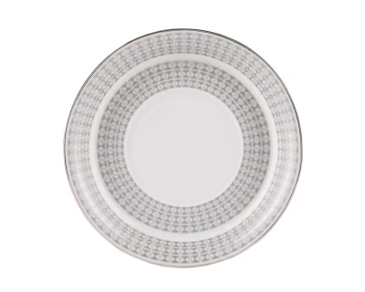 Чашка с блюдцем чайная форма Гербовая рисунок Зазеркалье. Полосы ( мет.), арт. 81.27712.00.1, 