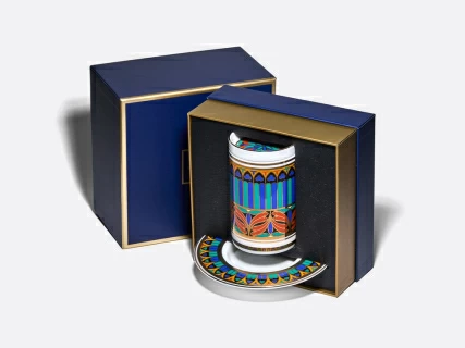 Бокал с блюдцем и крышкой 390 мл в подарочной упаковке, форма Топ, рисунок Готический 10, арт. 81.34169.00.1, 