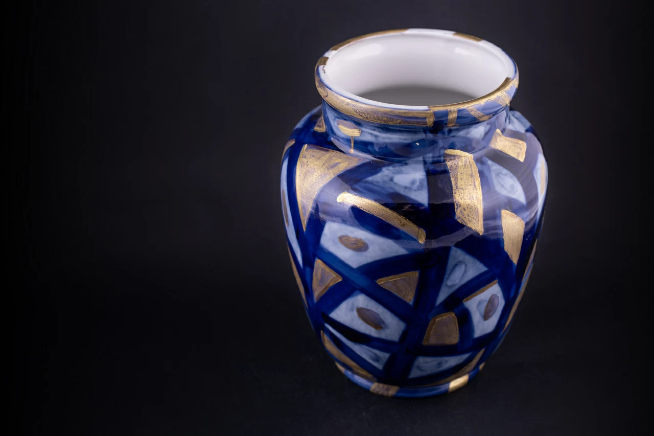 Ваза Синие тени на форме Китайская среднего размера, арт 60.04645.00.1, 