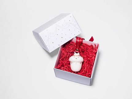 Елочная игрушка в подарочной упаковке, форма Желудь, рисунок Позолоченный, арт. 81.33932.00.1