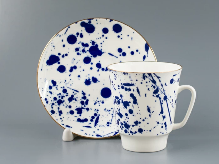 Чашка с блюдцем кофейная 165 мл форма Майская рисунок Splash арт. 81.27795.00.1, 