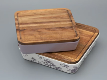 Набор для запекания (2 предмета) форма Стандартная, рисунок Monplaisir Violet, арт 42.00059.00.1, 