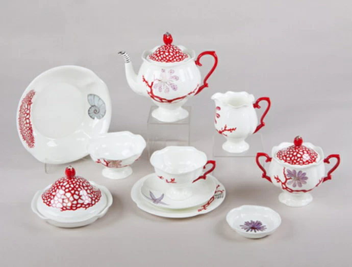 Сервиз чайный форма Наташа рисунок Сокровища моря, 6 персон 30 предметов, арт. 81.18076.00.1, 