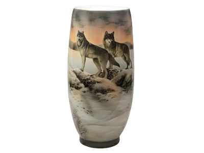 Ваза форма Карелия рисунок Волки 1 арт. 80.89415.00.1