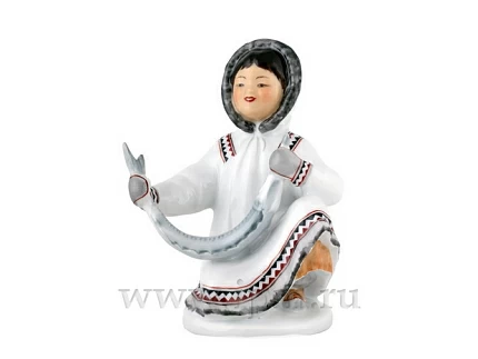 Скульптура Якутка с севрюгой арт. 82.00960.00.1