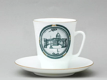 Чашка с блюдцем кофейная 165 мл.,  форма Майская,  рисунок Виды Санкт-Петербурга арт. 81.14123.00.1, 