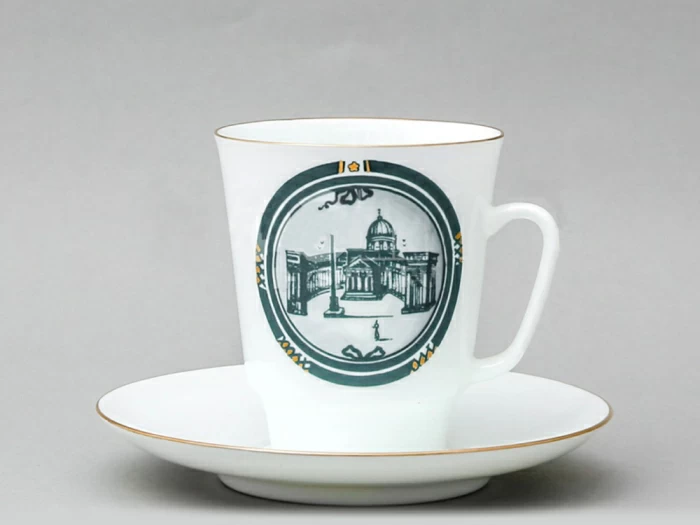 Чашка с блюдцем кофейная 165 мл.,  форма Майская,  рисунок Виды Санкт-Петербурга арт. 81.14123.00.1, 