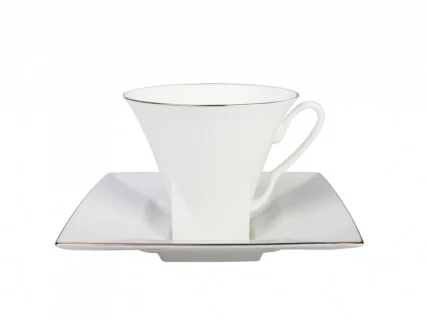 Чашка с блюдцем чайная 220 мл форма Петрополь рисунок Золотая лента арт. 81.17863.00.1, 